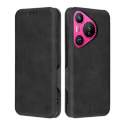 Husa 360° Huawei Pura 70 Techsuit Safe Wallet Plus, negru