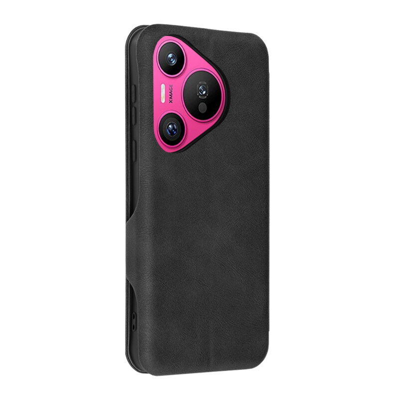 Husa 360° Huawei Pura 70 Techsuit Safe Wallet Plus, negru
