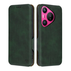Husa 360° Huawei Pura 70 Techsuit Safe Wallet Plus, verde