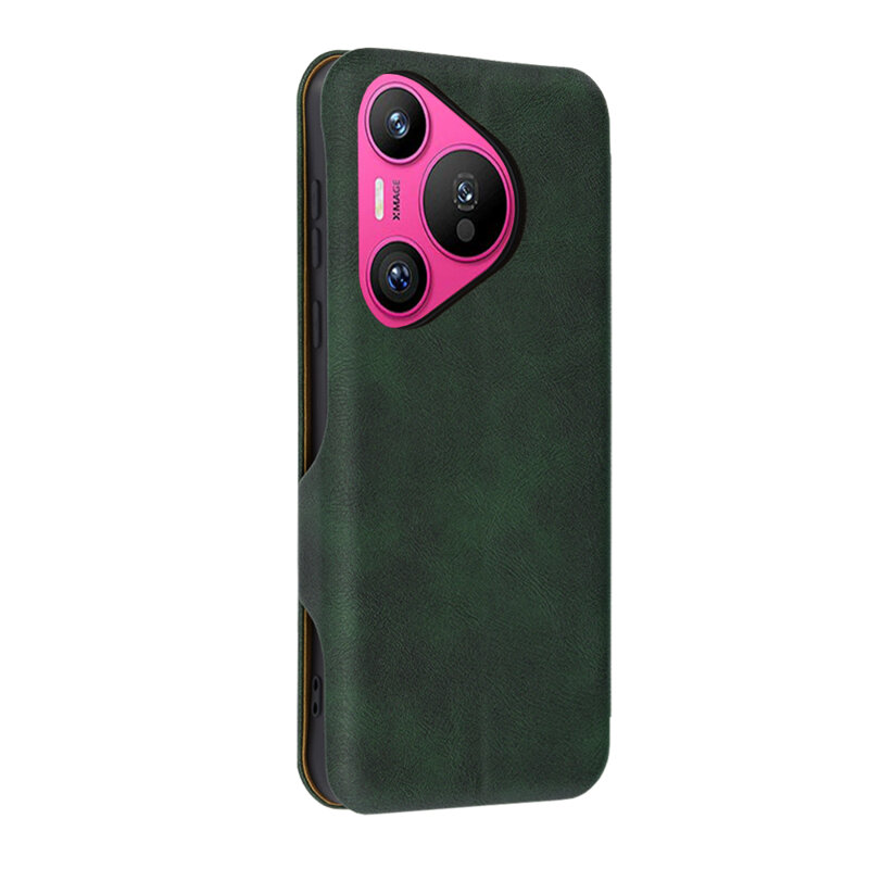 Husa 360° Huawei Pura 70 Techsuit Safe Wallet Plus, verde