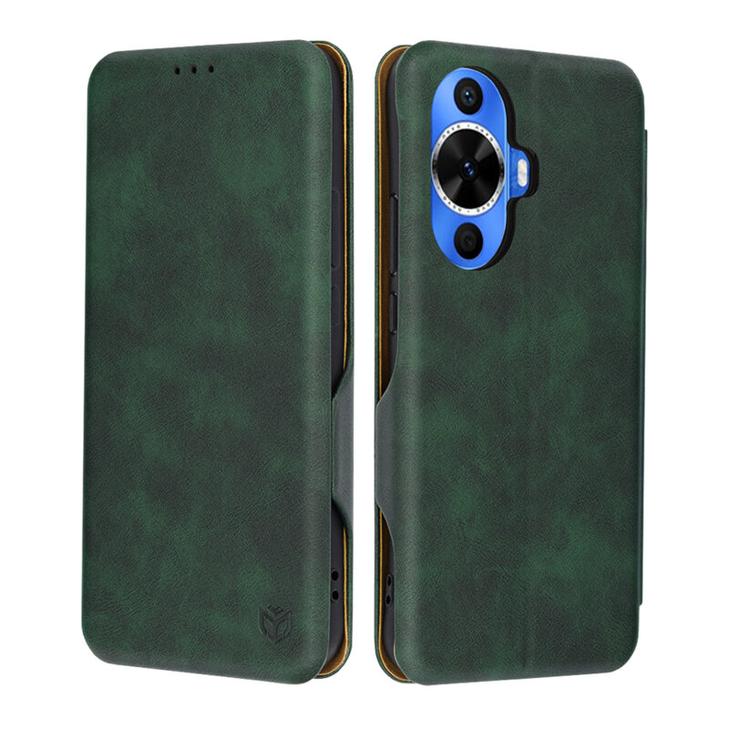 Husa 360° Huawei nova 12s Techsuit Safe Wallet Plus, verde