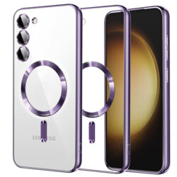 Husa premium Samsung Galaxy S23 Plus Techsuit Luxury Crystal MagSafe, mov