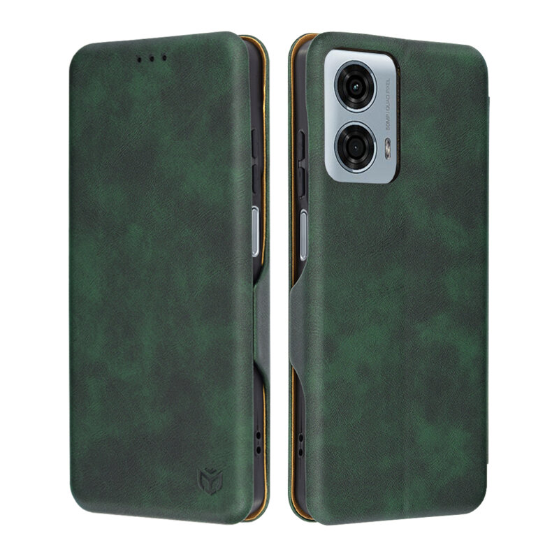 Husa 360° Motorola Moto G24 Power Techsuit Safe Wallet Plus, verde
