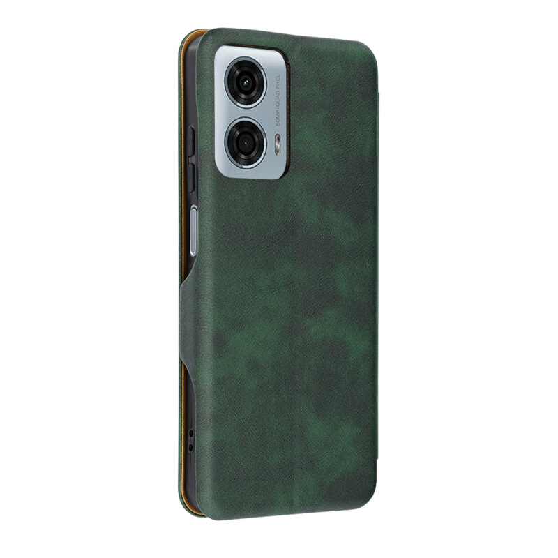Husa 360° Motorola Moto G24 Power Techsuit Safe Wallet Plus, verde