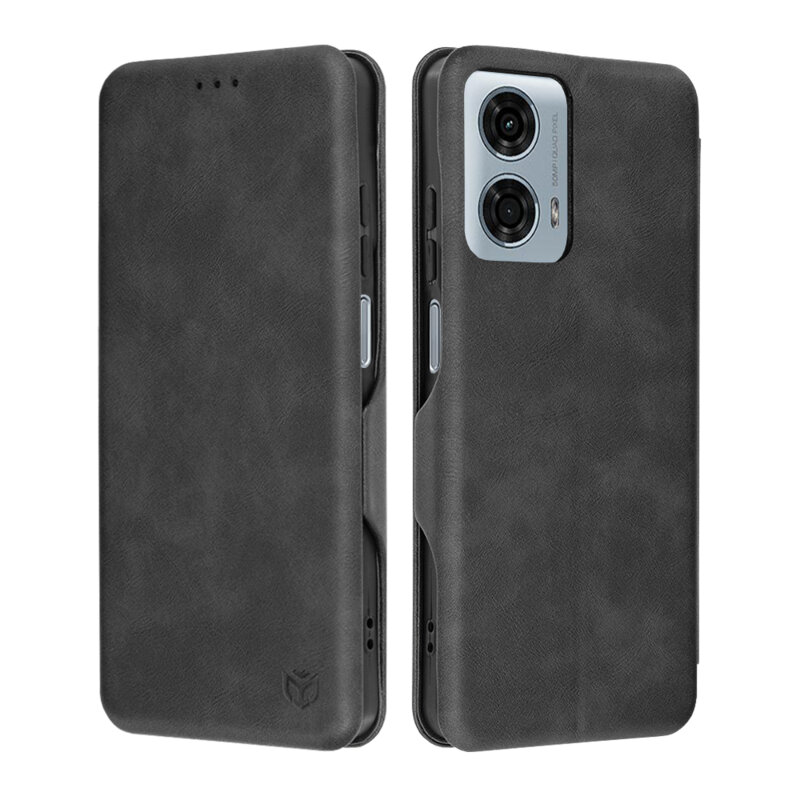 Husa 360° Motorola Moto G24 Power Techsuit Safe Wallet Plus, negru