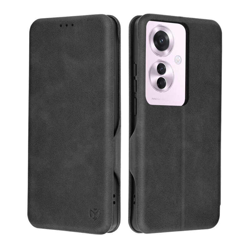 Husa 360° Oppo Reno11 F Techsuit Safe Wallet Plus, negru