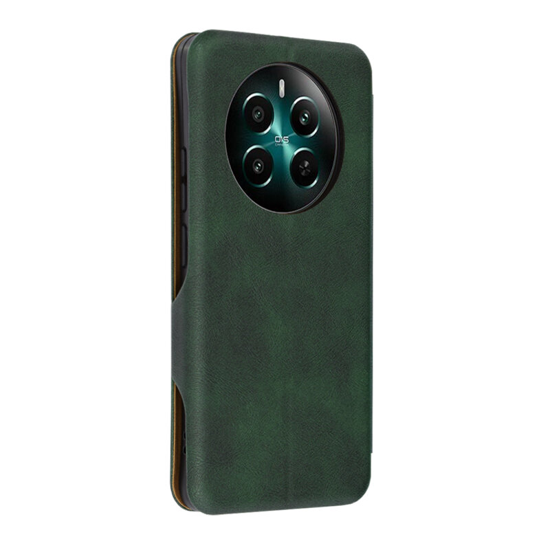 Husa 360° Realme 12+ Techsuit Safe Wallet Plus, verde