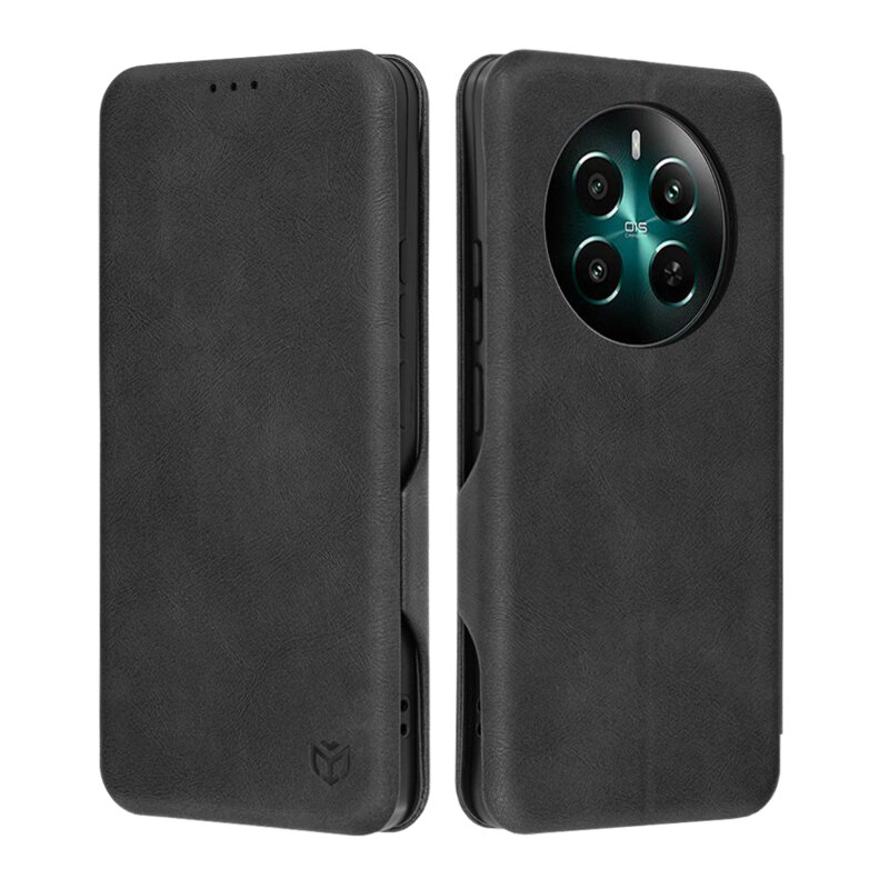 Husa 360° Realme 12+ Techsuit Safe Wallet Plus, negru