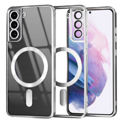 Husa premium Samsung Galaxy S21 Plus 5G Techsuit Luxury Crystal MagSafe, argintiu