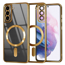 Husa premium Samsung Galaxy S21 Plus 5G Techsuit Luxury Crystal MagSafe, auriu