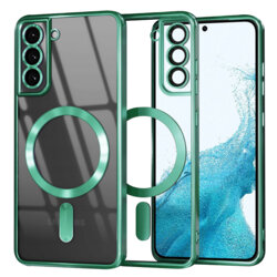 Husa premium Samsung Galaxy S22 5G Techsuit Luxury Crystal MagSafe, verde deschis