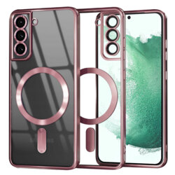 Husa premium Samsung Galaxy S22 Plus 5G Techsuit Luxury Crystal MagSafe, roz