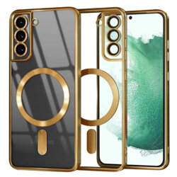 Husa premium Samsung Galaxy S22 Plus 5G Techsuit Luxury Crystal MagSafe, auriu