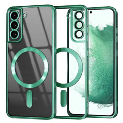 Husa premium Samsung Galaxy S22 Plus 5G Techsuit Luxury Crystal MagSafe, verde deschis