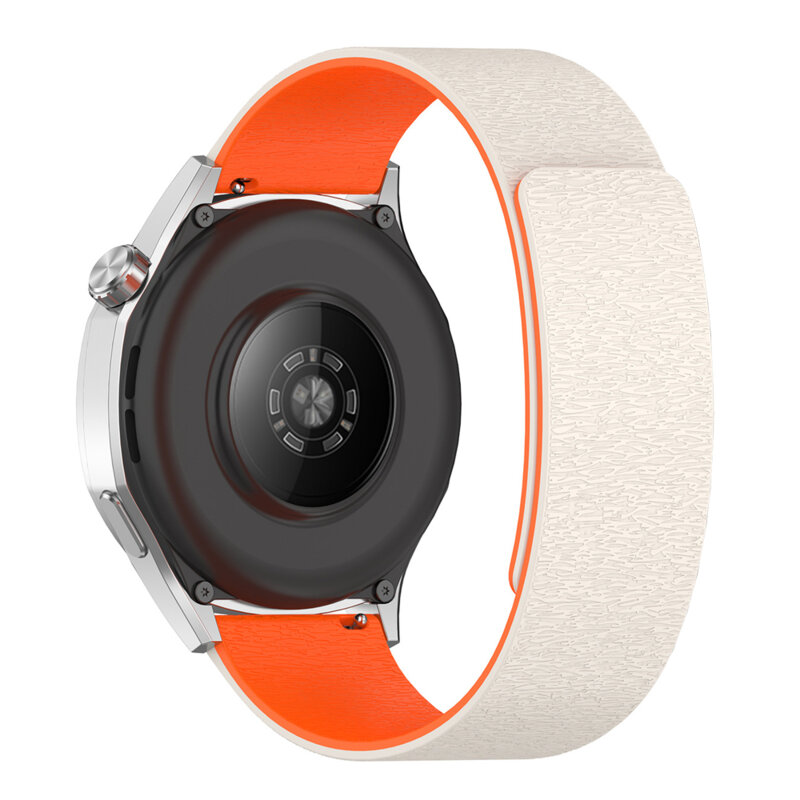 Curea Amazfit GTR 42mm Techsuit, bej / portocaliu, W074