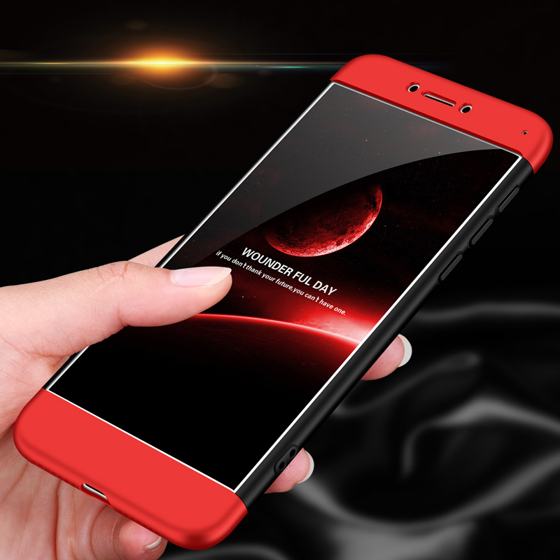 Husa Huawei P9 Lite 2017, P8 Lite 2017 GKK 360 Full Cover Negru-Rosu