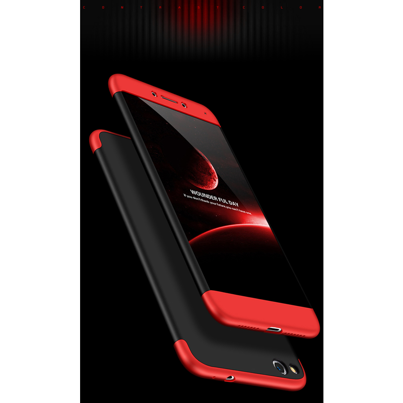 Husa Huawei P9 Lite 2017, P8 Lite 2017 GKK 360 Full Cover Negru-Rosu