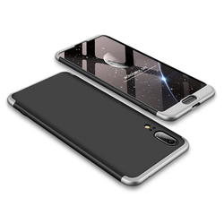 Husa Huawei P20 GKK 360 Full Cover Negru-Argintiu