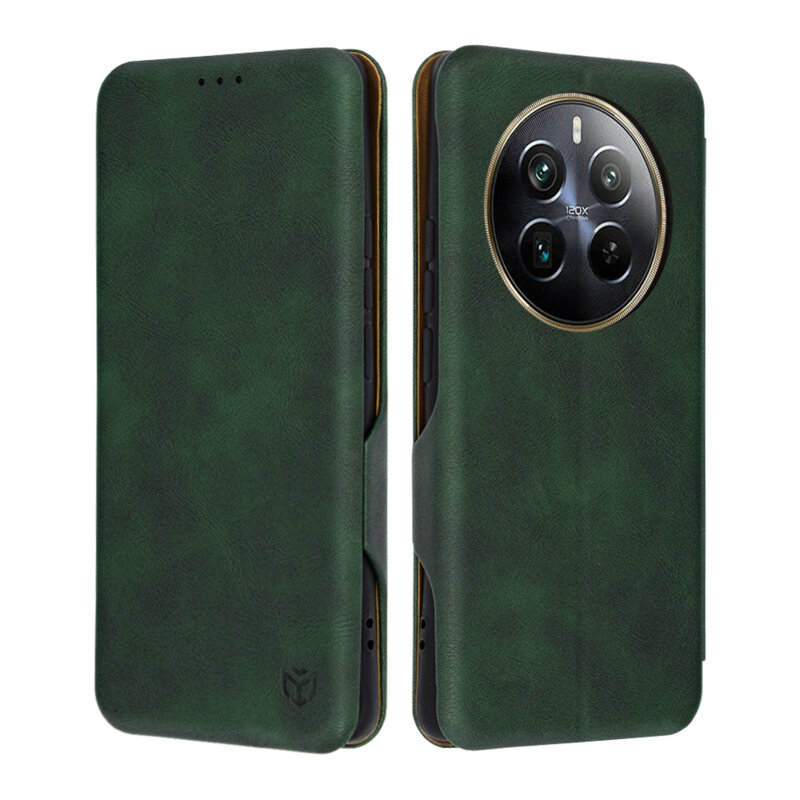Husa 360° Realme 12 Pro+ Techsuit Safe Wallet Plus, verde