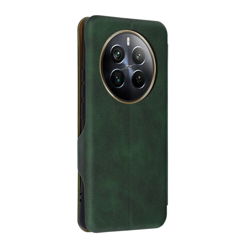 Husa 360° Realme 12 Pro+ Techsuit Safe Wallet Plus, verde