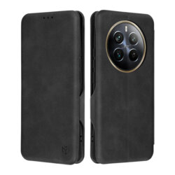 Husa 360° Realme 12 Pro+ Techsuit Safe Wallet Plus, negru
