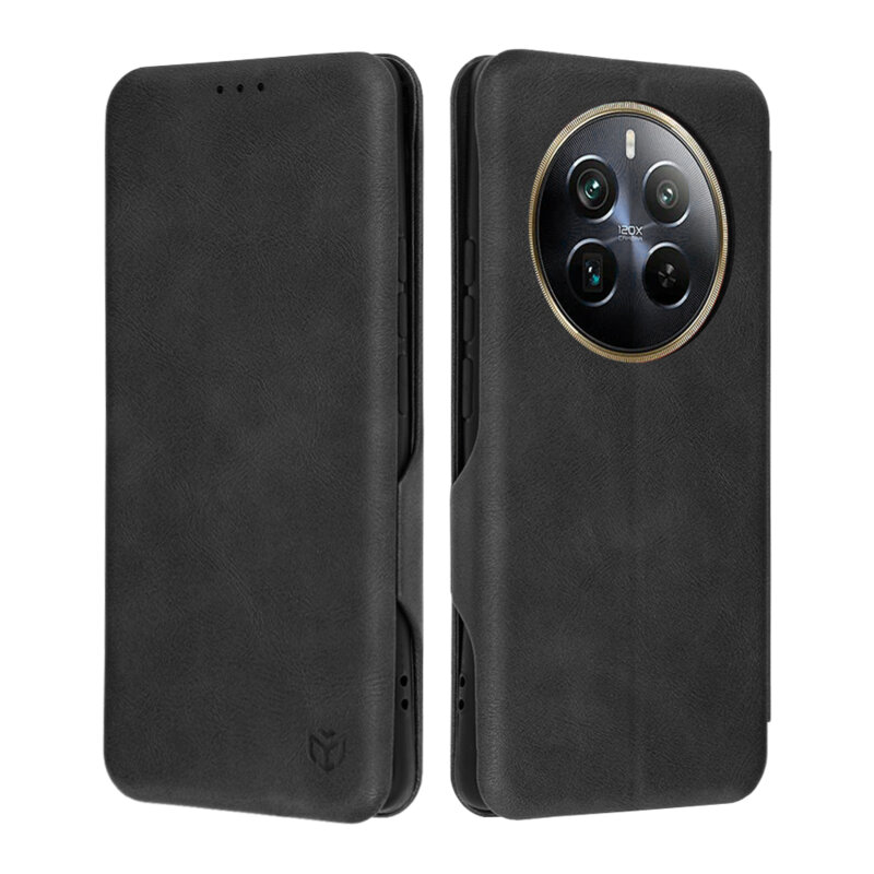 Husa 360° Realme 12 Pro+ Techsuit Safe Wallet Plus, negru
