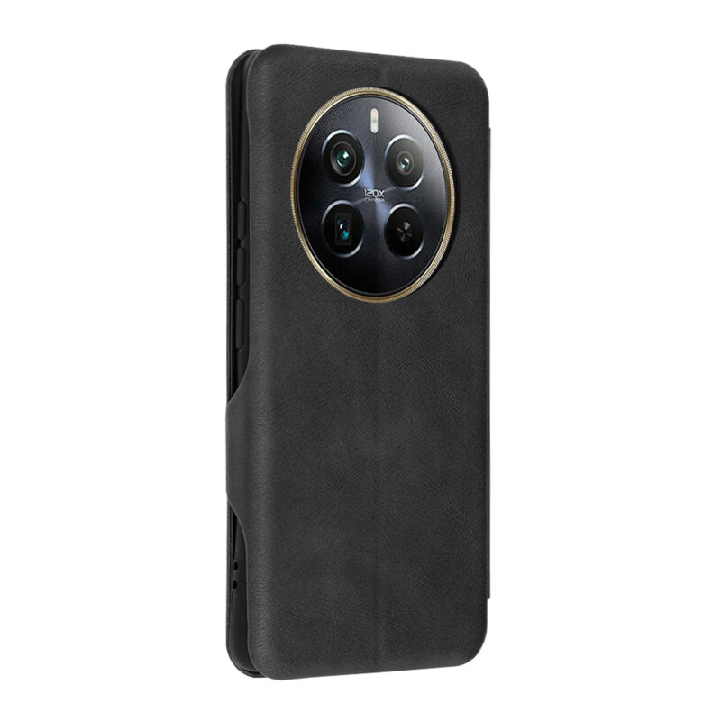 Husa 360° Realme 12 Pro+ Techsuit Safe Wallet Plus, negru