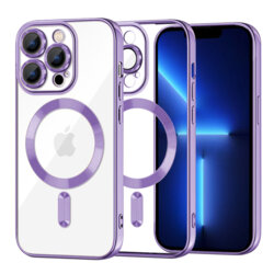 Husa premium iPhone 13 Pro Max Techsuit Luxury Crystal MagSafe, mov