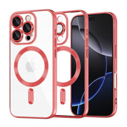 Husa premium iPhone 16 Pro Max Techsuit Luxury Crystal MagSafe, rosu