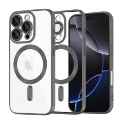 Husa premium iPhone 16 Pro Max Techsuit Luxury Crystal MagSafe, negru