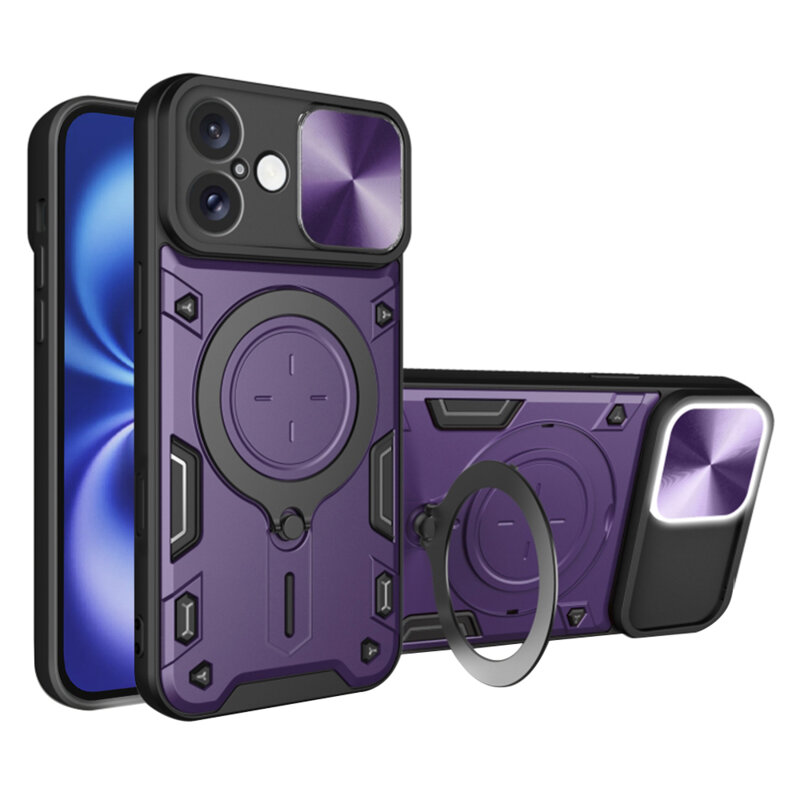 Husa iPhone 16 Techsuit CamGuard Pro, mov
