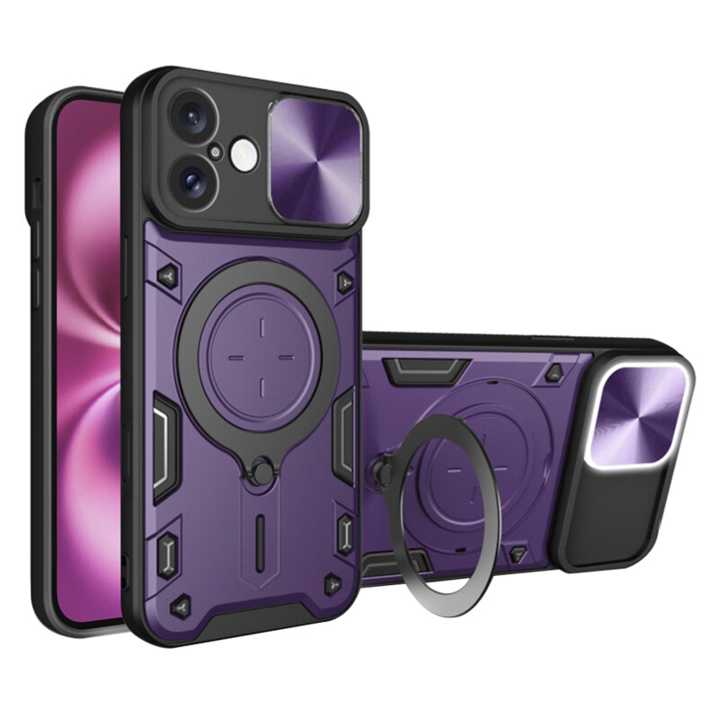 Husa iPhone 16 Plus Techsuit CamGuard Pro, mov