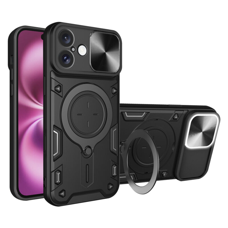 Husa iPhone 16 Plus Techsuit CamGuard Pro, negru