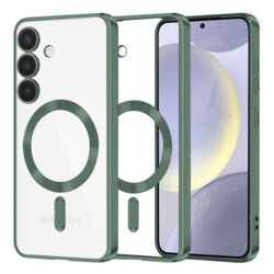 Husa premium Samsung Galaxy S24 Plus Techsuit Luxury Crystal MagSafe, verde deschis