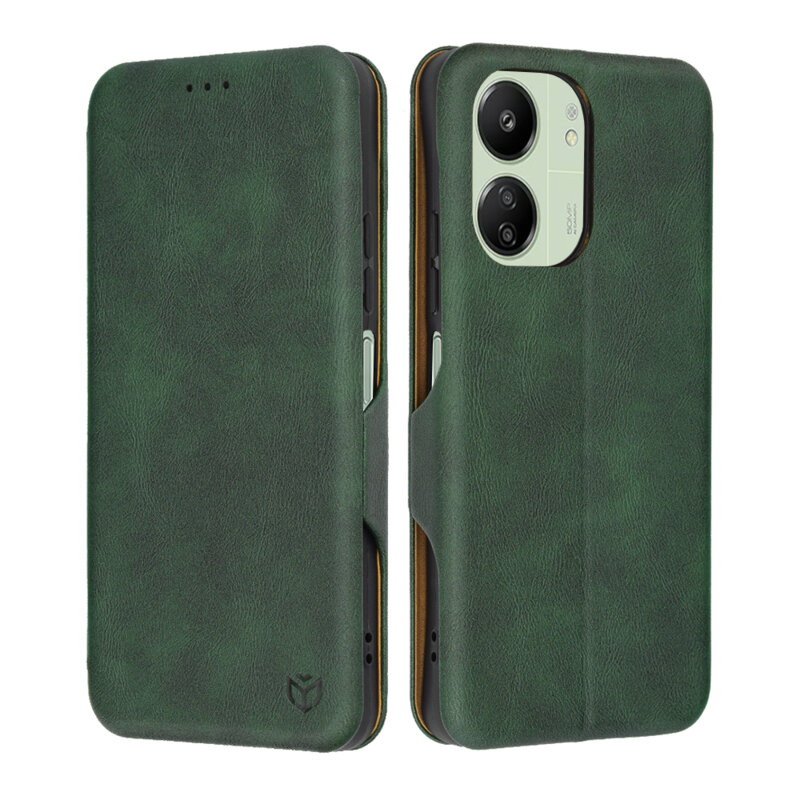 Husa 360° Xiaomi Redmi 13C 4G Techsuit Safe Wallet Plus, verde