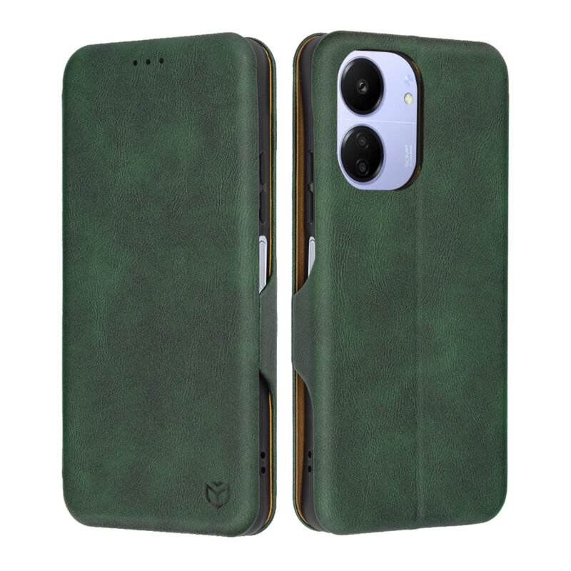 Husa 360° Xiaomi Poco C65 Techsuit Safe Wallet Plus, verde