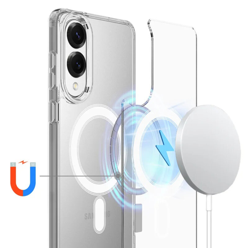 Husa Samsung Galaxy S25 Edge Techsuit MagSafe Pro, transparenta