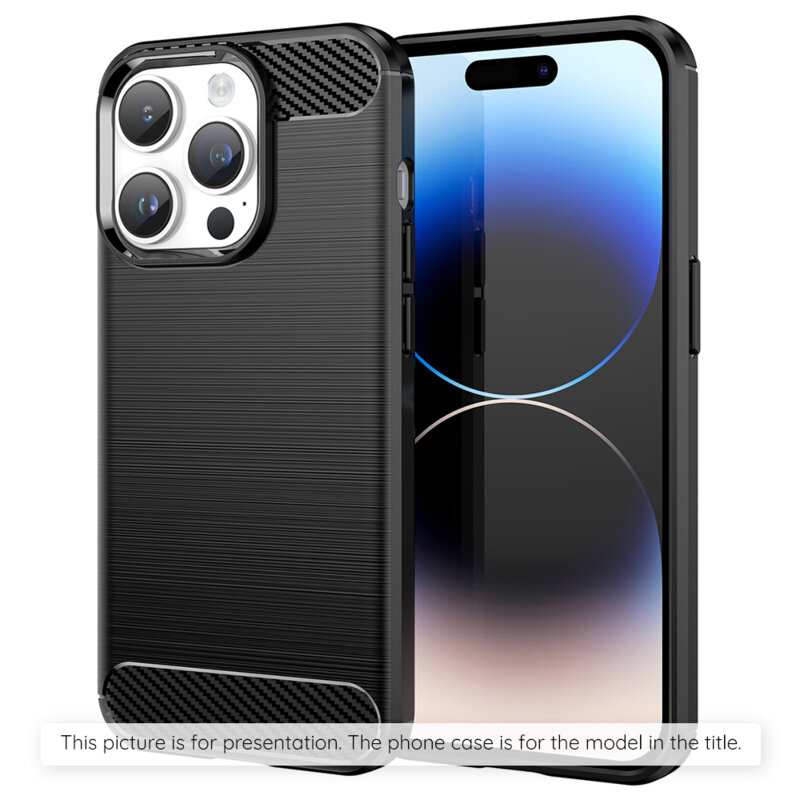 Husa OnePlus 13T Techsuit Carbon Silicone, negru