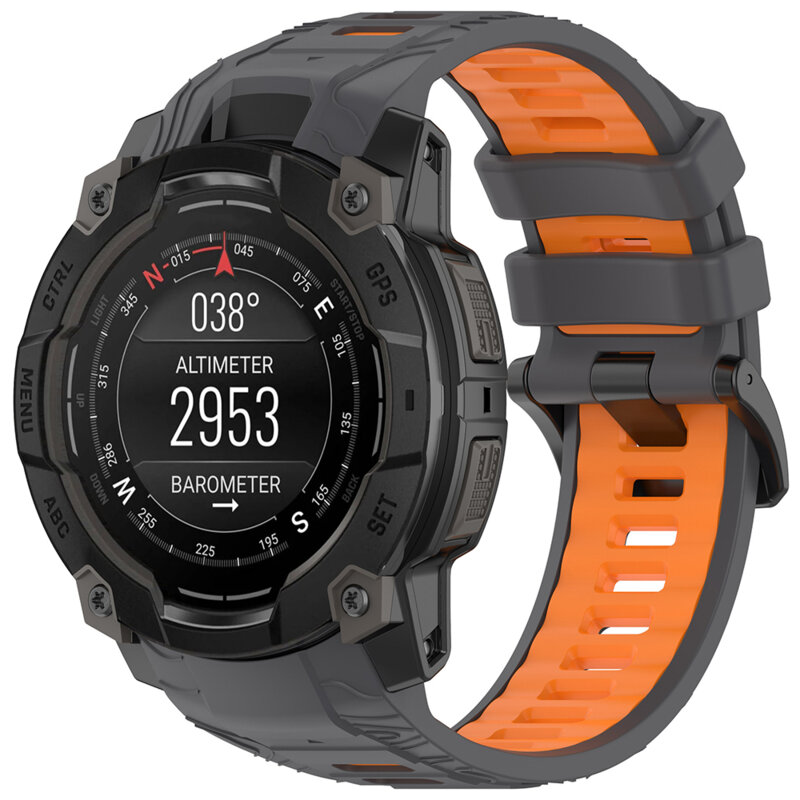 Curea Garmin Instinct 3 45mm Techsuit, portocaliu, W077