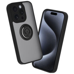 Husa iPhone 15 Pro Techsuit Glinth cu inel suport stand magnetic, negru