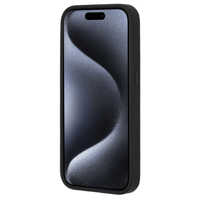 Husa iPhone 15 Pro Techsuit Glinth cu inel suport stand magnetic, negru