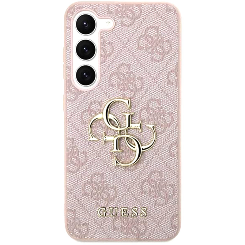 Husa originala Guess Samsung Galaxy S23 Hardcase 4G Big Metal Logo, roz, GUHCS23S4GMGPI