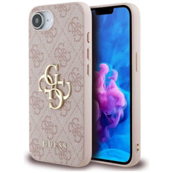 Husa originala Guess iPhone 16e Hardcase 4G Big Logo, roz, GUHCPSE44GMGPI