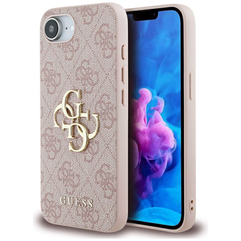 Husa originala Guess iPhone 16e Hardcase 4G Big Logo, roz, GUHCPSE44GMGPI