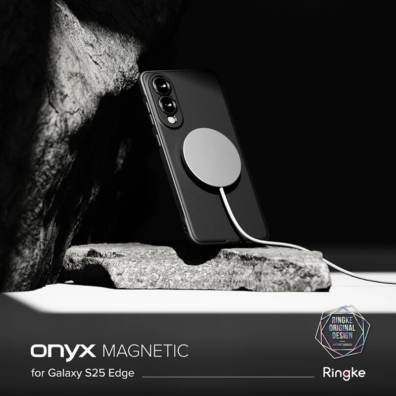 Husa Samsung Galaxy S25 Edge Ringke Onyx Magnetic, negru