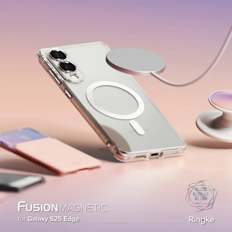 Husa Samsung Galaxy S25 Edge Ringke Fusion MagSafe, transparenta