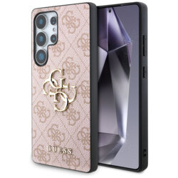 Husa originala Guess Samsung Galaxy S25 Ultra Hardcase 4G Big Metal Logo, roz, GUHCS25L4GMGPI