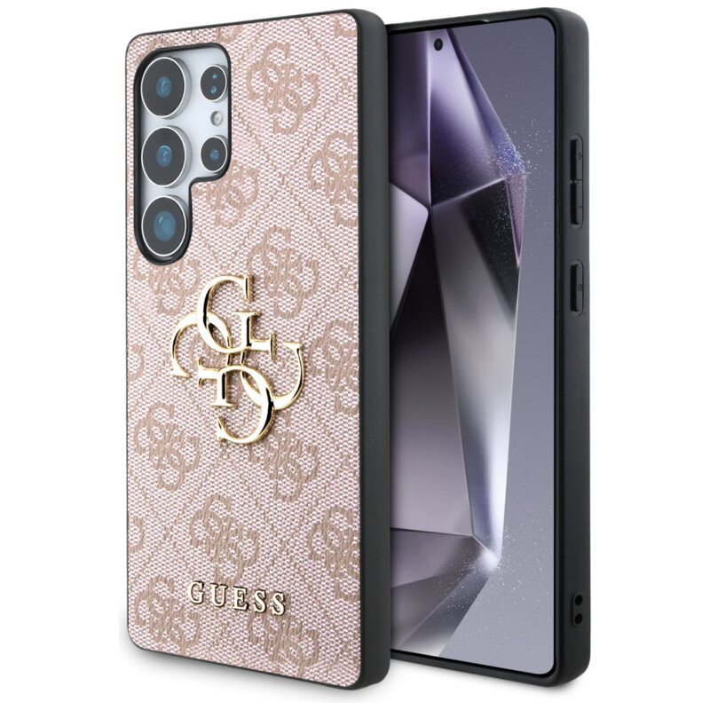 Husa originala Guess Samsung Galaxy S25 Ultra Hardcase 4G Big Metal Logo, roz, GUHCS25L4GMGPI