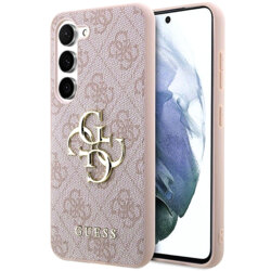Husa originala Guess Samsung Galaxy S23 Hardcase 4G Big Metal Logo, roz, GUHCS23S4GMGPI