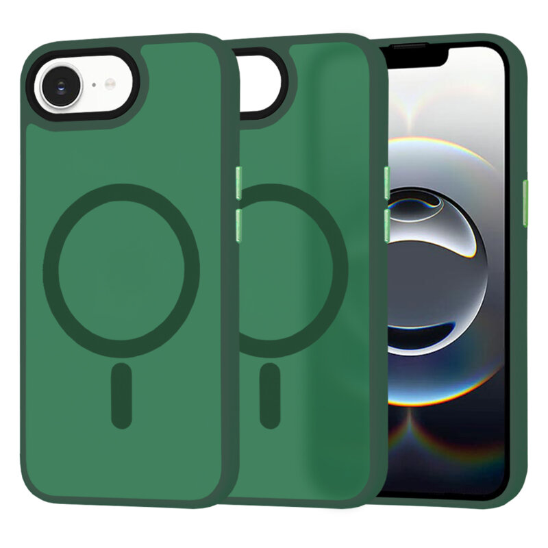 Husa iPhone 16e Techsuit HaloFrost Series, verde inchis